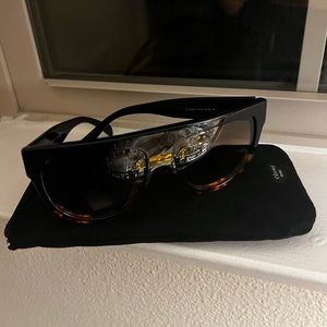 Celine Flattop Two-Tone Shield Sunglasses